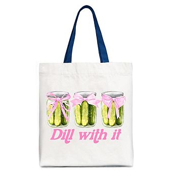 Coquette Dill With It Funny Canvas Tote Bag