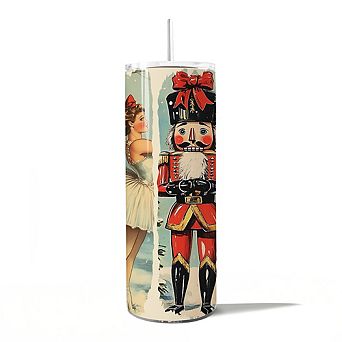 Coquette Ballet and Nutcracker 20oz Tumbler With Lid and Stainless Steel Straw