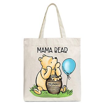 Charming Mama Winnie-the-Pooh Cute Tote Bag, 1926 A.A. Milne Mom Gift Shopper