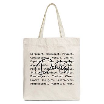 Dentist Definition Canvas Tote Bag, Dental Appreciation Words Gift Shopper