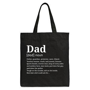 Dad Definition Canvas Tote Bag, Funny Fathers Day Gift Shopper