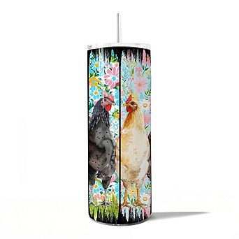 Brushstrokes Chicken Farm 20oz Tumbler With Lid and Stainless Steel Straw