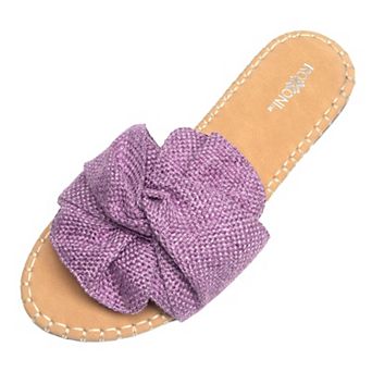 Roxoni Women’s Open-Toe Slide Sandals Comfortable Indoor/Outdoor Summer Slippers