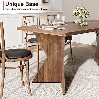 70.9'' Dining Table for 6, Farmhouse Rectangular kitchen Table and Dinner Desk for Dining Room