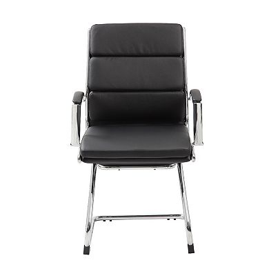 Kim Executive Guest Chair with Metal Cantilever Base, Vinyl