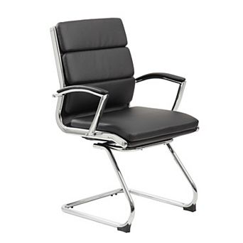Kim Executive Guest Chair with Metal Cantilever Base, Vinyl