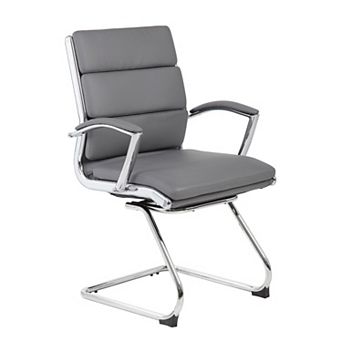 Kim Executive Guest Chair with Metal Cantilever Base, Vinyl
