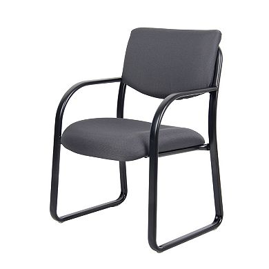 Kris Guest Armchair with Sled Base, Steel, Performance Polyester