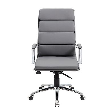 Dave Tall Executive Swivel Armchair, Chrome Finish, Vinyl