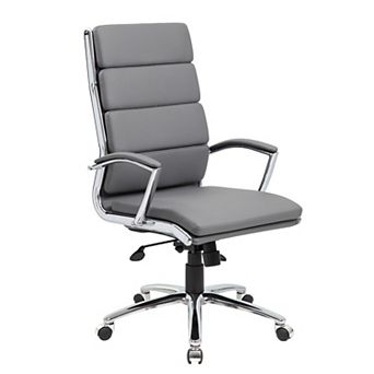 Dave Tall Executive Swivel Armchair, Chrome Finish, Vinyl