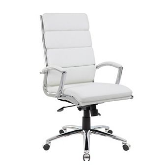 Dave Tall Executive Swivel Armchair, Chrome Finish, Vinyl