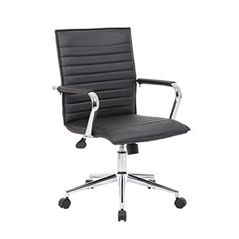 Kenny Commercial Grade Rolling Office Armchair, Vinyl