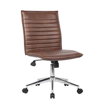 Haily Rolling Armless Commercial Grade Chair with Base, Vinyl