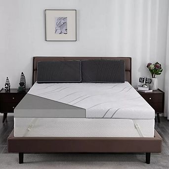 Opoiar Ultra Firm 3-Inch Mattress Topper High-Density Foam Washable Cover Non-Slip