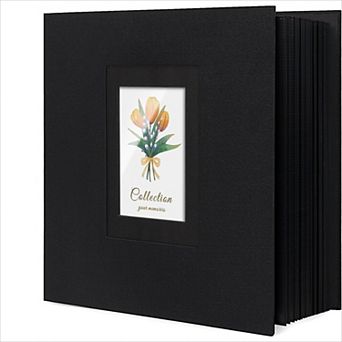 Linen 4x6 Photo Album 1000 Pockets for All Occasions Black