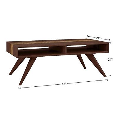 Starlight Canyon Home Solid Moso Bamboo Coffee Table with Mid Century Design and Sturdy Build