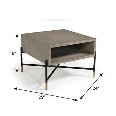 Starlight Canyon Home Metal Coffee Table, Modern Durable Frame and Single Piece Design