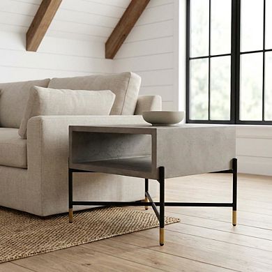 Starlight Canyon Home Metal Coffee Table, Modern Durable Frame and Single Piece Design