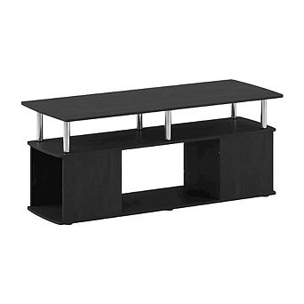 FurniFact Coffee Table, Stainless Steel Tubes, Utility Design for Living Room