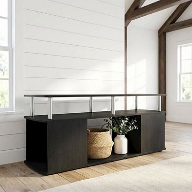 FurniFact Coffee Table, Stainless Steel Tubes, Utility Design for Living Room