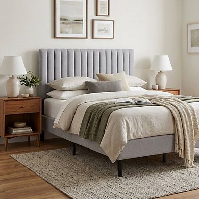 FurniFact Tufted Upholstered Queen Headboard with Cushioned Backrest