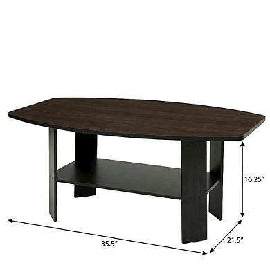 FurniFact Coffee Table with Minimalist Design and Sturdy Wood Construction