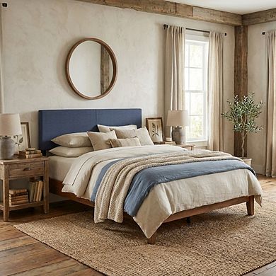 FurniFact Upholstered King Headboard with Tufted Design for Bedroom