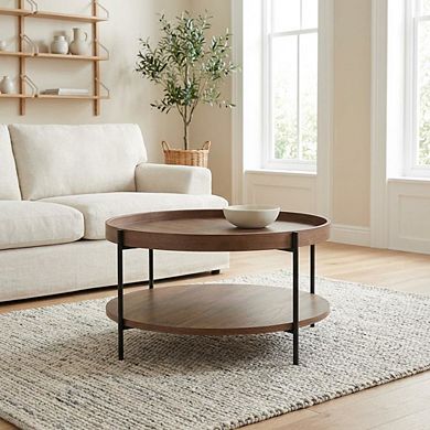 Starlight Canyon Home Manufactured Wood Coffee Table with Iron Frame Sturdy Modern Design