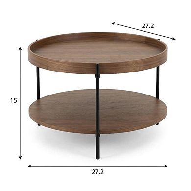 Starlight Canyon Home Manufactured Wood Coffee Table with Iron Frame Sturdy Modern Design