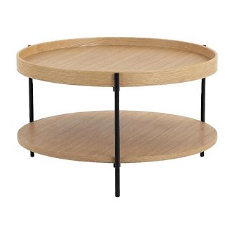 Starlight Canyon Home Manufactured Wood Coffee Table with Iron Frame Single Piece