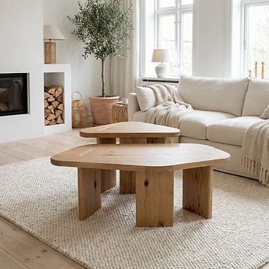Starlight Canyon Home Solid Wood Coffee Table with Modern Design and Sturdy Construction