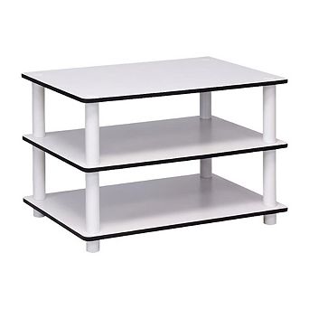 FurniFact 3 tier Coffee Table with No Tools Assembly and Sturdy Shelves for Storage