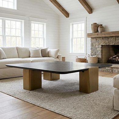 Starlight Canyon Home Veneer Square Coffee Table with Accents and Manufactured Wood