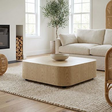 Starlight Canyon Home Wood and MDF Low Coffee Table with Square Top and Sturdy Design