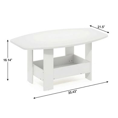 FurniFact Coffee Table with Storage Compartment and Sleek Modern Design