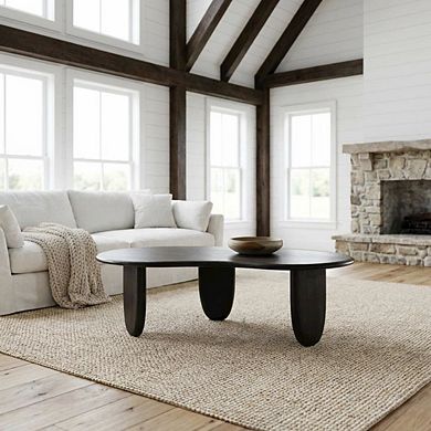 Starlight Canyon Home Coffee Table with Solid Moso Bamboo Surface Durable Construction