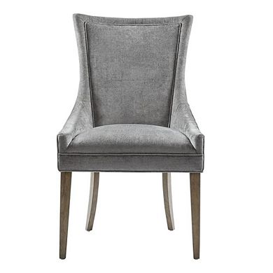 Gray Dining Chairs Set of 2, Mid Century Upholstered Chairs for Dining Table