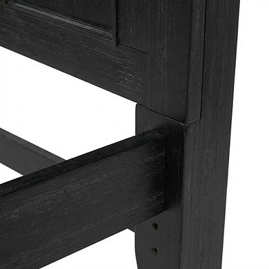 FurniFact King Bed Headboard, Mahogany, Steel Frame for Farmhouse Décor