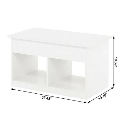 FurniFact Lift Top Coffee Table with Storage and Durable Construction