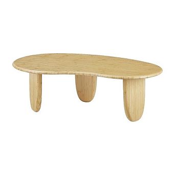 Starlight Canyon Home Bamboo Coffee Table with Solid Moso Bamboo Construction Mid Century Design