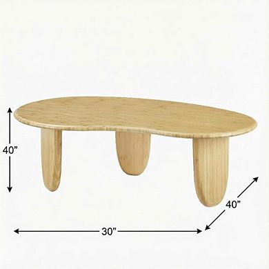 Starlight Canyon Home Bamboo Coffee Table with Solid Moso Bamboo Construction Mid Century Design