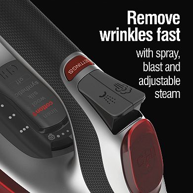 CHI 1700W Professional Steam Iron with Titanium-Infused Soleplate