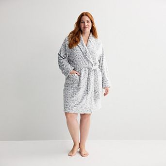 Plus Size Sonoma Goods For Life® Short Plush Wrap Robe