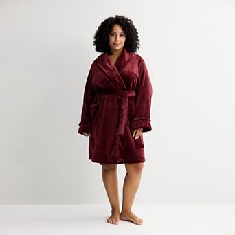 Plus Size Sonoma Goods For Life® Short Plush Wrap Robe