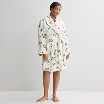 Plus Size Sonoma Goods For Life® Short Plush Wrap Robe