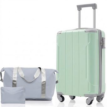 Carry On Luggage Set 3 pc Hardshell ABS Spinner Wheels Lock