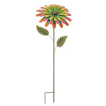 Glitzhome 41"H Garden Metal Flower Yardstake