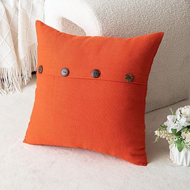 Burnt Orange Farmhouse Decorative Pillow Covers, Set of 2