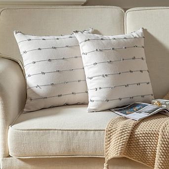 Modern Farmhouse Decorative Pillow Covers, Set of 2