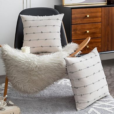 Modern Farmhouse Decorative Pillow Covers, Set of 2